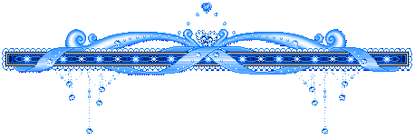 a pixelated blue lace divider.